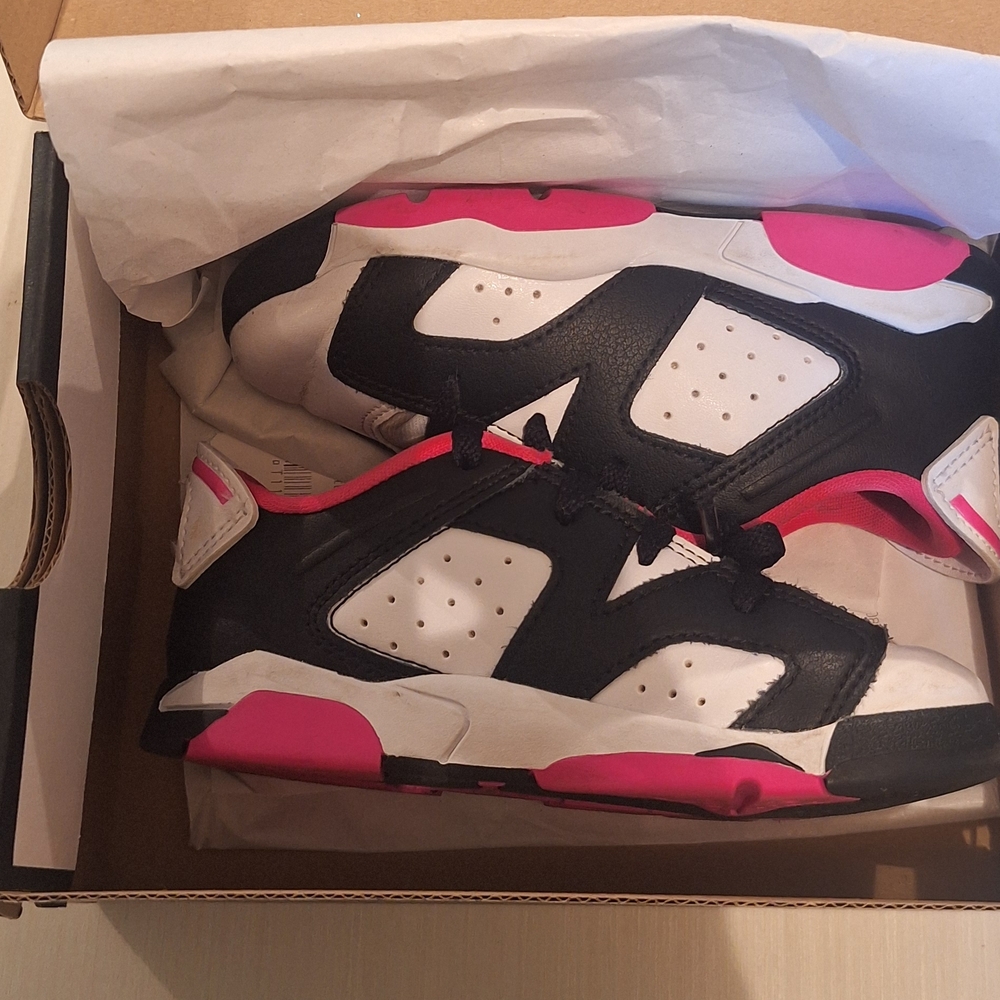 Jordan Kids Sneakers Black White Pink